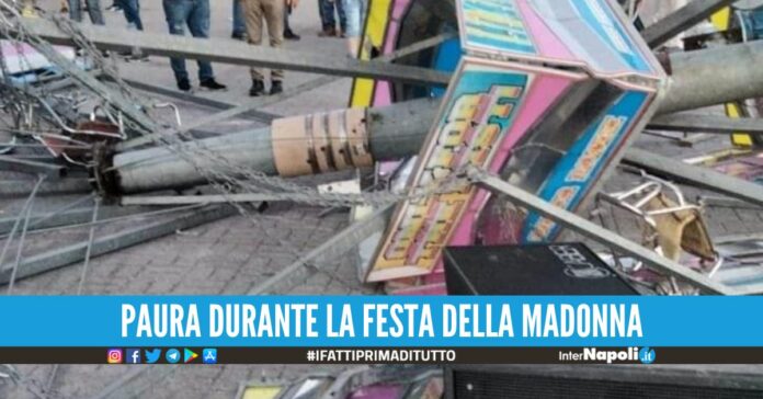 Giostra crollata a Palma Campania, la Procura indaga il gestore