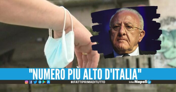 In Campania il numero più alto di positivi, De Luca chiede attenzione per l'estate