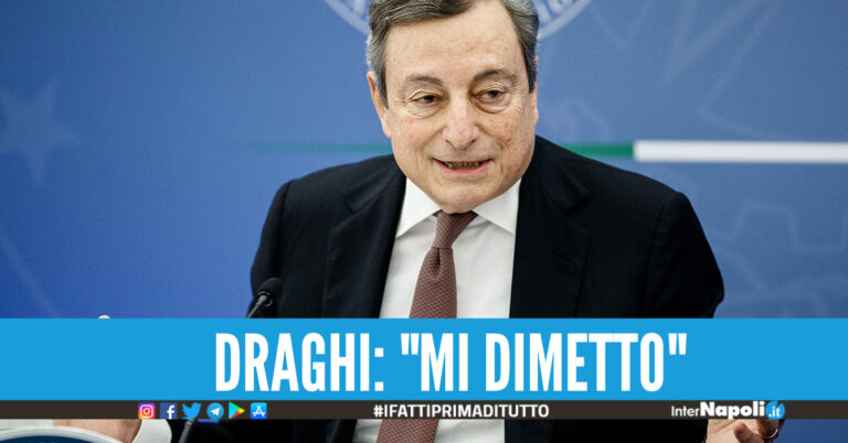 Governo, l’annuncio di Mario Draghi: “Mi dimetto”