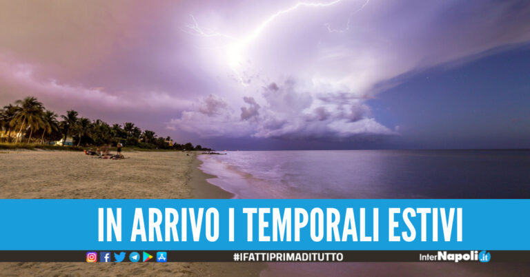 Campania, la Protezione Civile dirama allerta meteo gialla: “Piogge e temporali fino a venerdì”