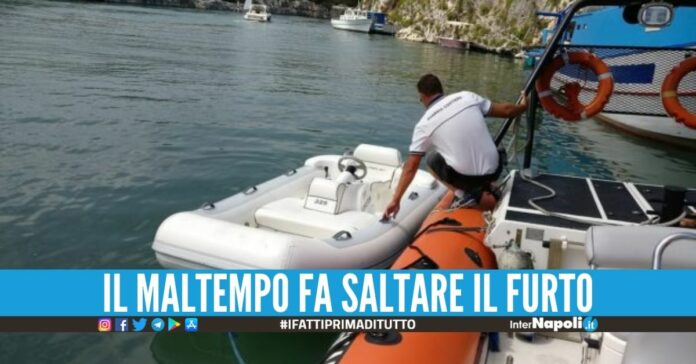 Tentano di rubare un gommone a Sorrento, bloccati dalla tempesta