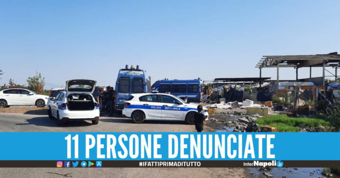 Furto di corrente nel campo rom di Giugliano, 11 case erano appoggiate sul contatore pezzotto