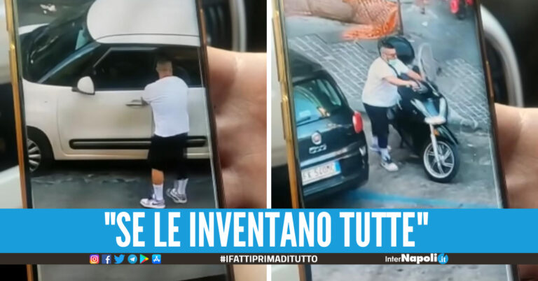Assurdo a Napoli, derubato mentre cambia la ruota bucata: il ladro ripreso in un video