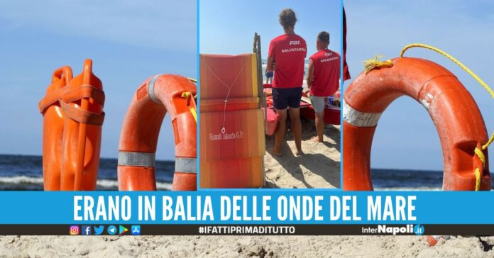 Mamma, papà e figlio salvati a Varcaturo: gioia sul lido Hawaii