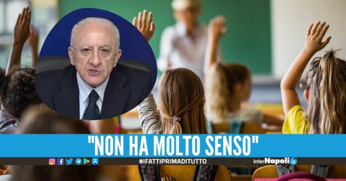 Elezioni e scuole, l'annuncio di De Luca : 