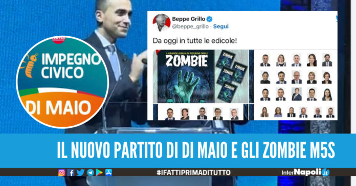 Di Maio presenta 'Impegno Civico', il suo nuovo partito. Grillo si vendica pubblicando gli zombie ex M5S