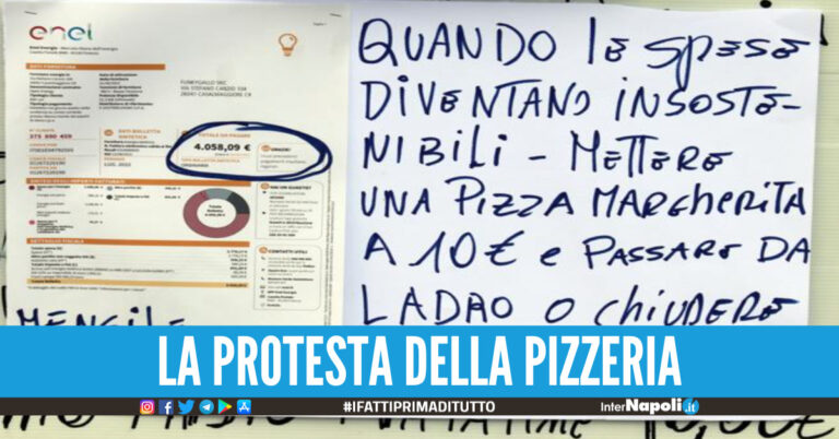 Bolletta da 4mila euro vicino al menù: “Pizze a 10 euro, o passo da ladro o devo chiudere”