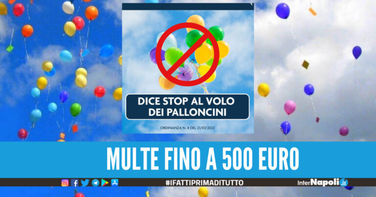 Stop ai palloncini, la decisione del sindaco in provincia di Caserta: multe fino a 500 euro