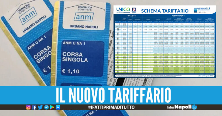 Unico Campania, nuovo tariffario