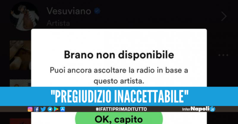 “Vesuvio Erutta (Tutta Napoli è distrutta)”, il brano rimosso da Spotify dopo le polemiche