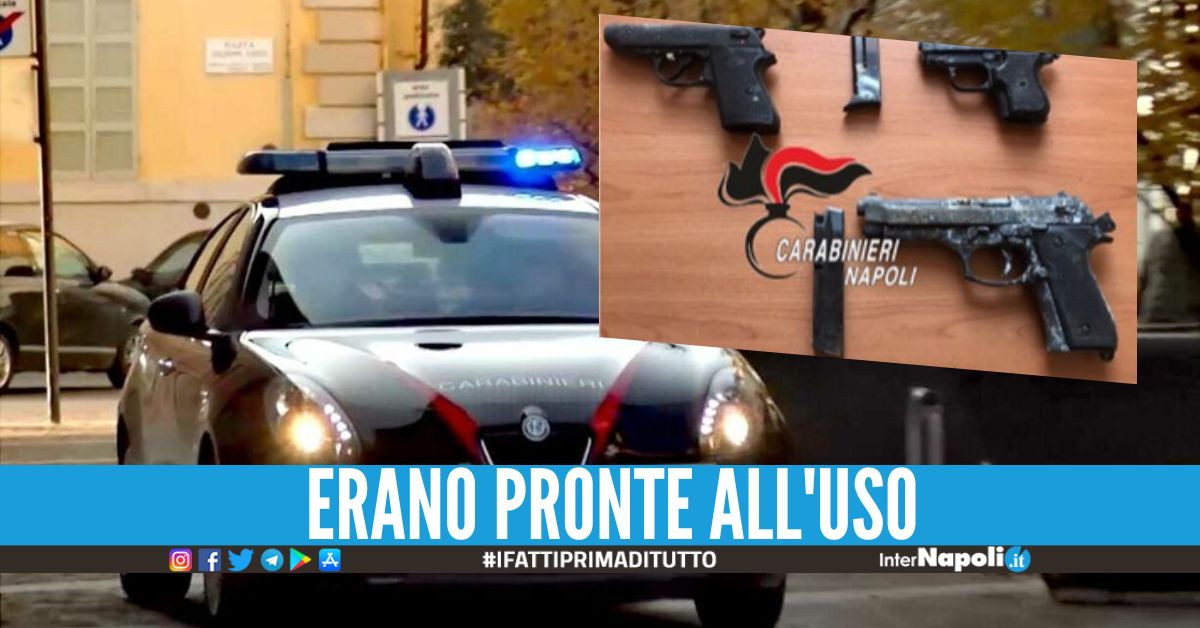 Sequestrate 3 pistole nel quartiere di Napoli, erano nascoste in un contatore