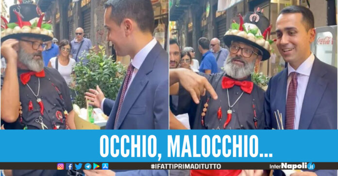 Di Maio a Napoli, sale contro il malocchio nella ristopescheria