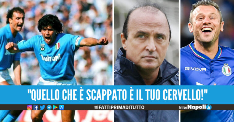 Cassano: “Maradona ha vinto con degli scappati di casa”, l’ex Napoli Renica lo zittisce