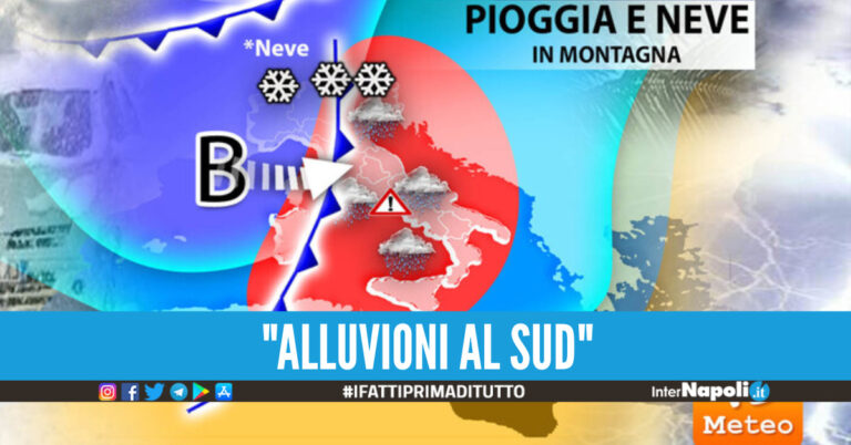 Tre perturbazioni in una settimana, nubifragi e neve si abbattono sull’Italia