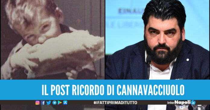 La foto dello Chef Cannavacciuolo da bambino Uagliù mangio ancora il ragù con il pane dalla pentola!