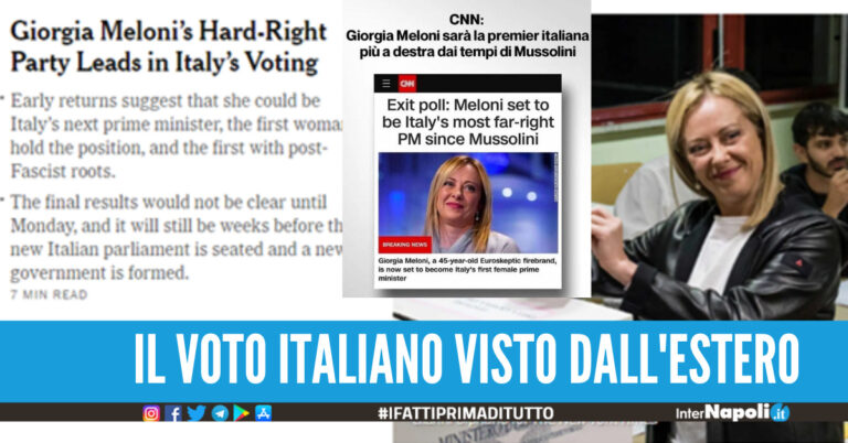 L'estrema destra vince in Italia, Meloni prima Premies post fascista, così la stampa estera analizza il voto