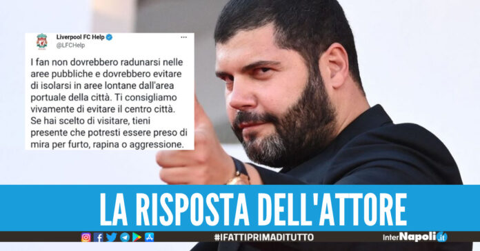 Salvatore Esposito risponde al Liverpool E' la città della droga, ai tifosi dico godetevi Napoli e la pizza