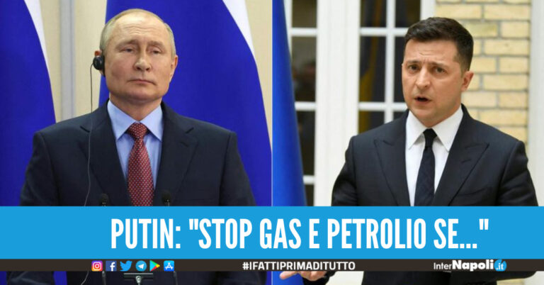 Sanzioni alla Russia, la reazione di Putin: “Minaccia per il mondo intero, pronto allo stop del gas”