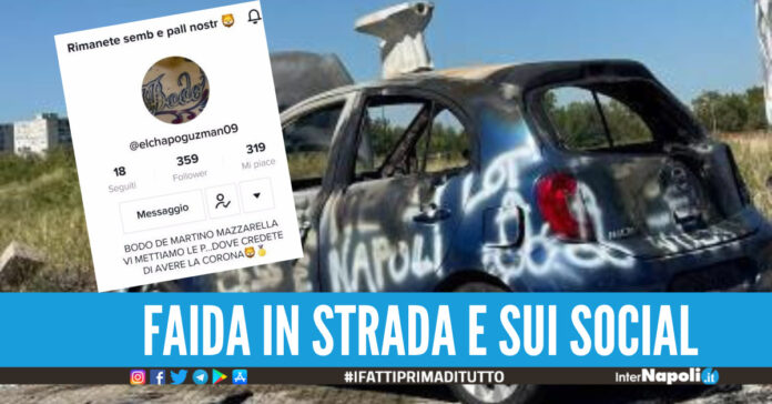 Wc sul tettuccio e scritte sull'auto incendiata, arriva la risposta su TikTok “Rimanete semp e p... nostr”