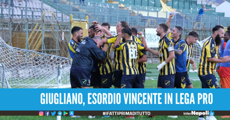 Esordio vincente per il Giugliano in Lega Pro: 2 a 0 alla Viterbese. Piovaccari e Gladestony in gol