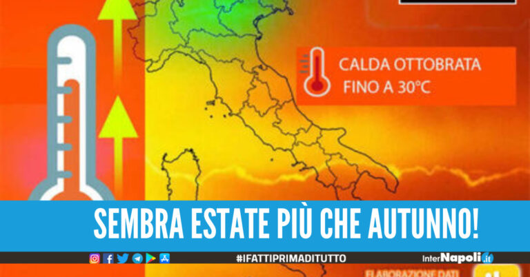 Al Sud temperature sopra i 30 gradi, con l'Ottobrata tornano le temperature estive