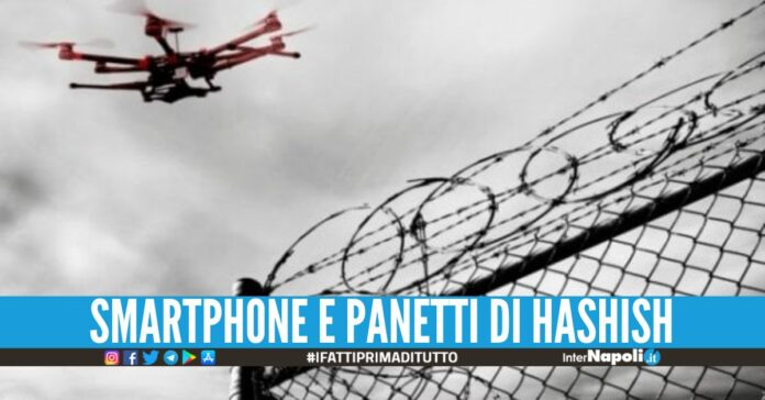 Droga e telefonini inviati con il drone, beccato detenuto di Napoli