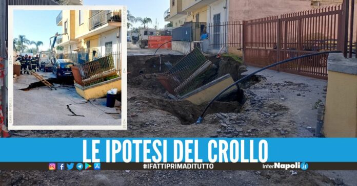 Voragine a Villaricca, famiglie sgomberate per motivi di sicurezza