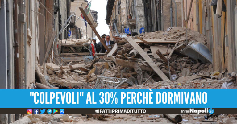 Terremoto L’Aquila, sentenza choc: “Risarcimento parziale, colpa anche delle vittime”