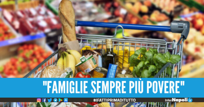 Inflazione annua al +8,9%, carrello della spesa a +10,9% le famiglie napoletane quelle più penalizzate