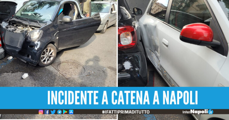 Napoli, tre auto coinvolte in un incidente sul posto la polizia municipale