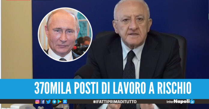 Oltre 100mila imprese a rischio per il caro energia, De Luca Si rischia il collasso economico