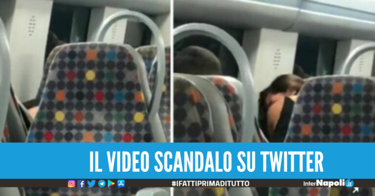 [Video]. Il vagone del treno è vuoto, coppia ne approfitta per scatenare la passione
