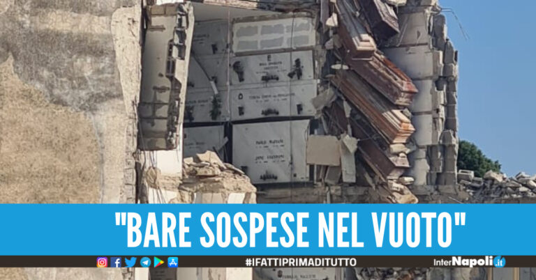 Crollo nel cimitero a Napoli, i testimoni: “Sembrava l’apocalisse, fate presto”