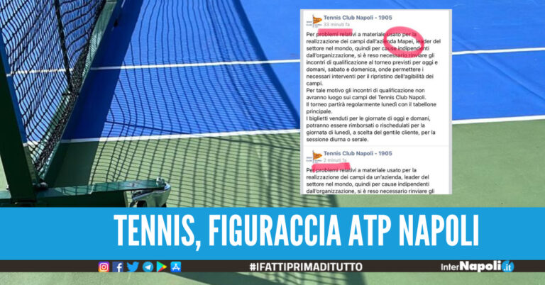 Disastro Atp Napoli, campi da tennis impraticabili: prime partite annullate e rinviate a Pozzuoli