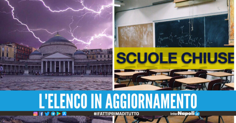 Allerta meteo in Campania, 5 sindaci hanno chiuso le scuole mercoledì 23 novembre: l’elenco in aggiornamento