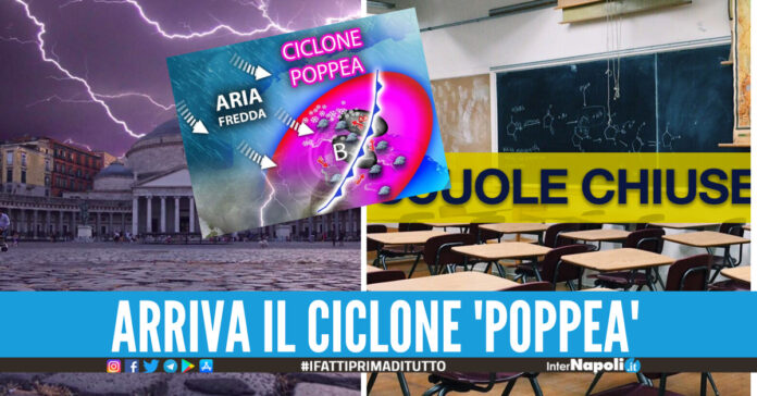 Arriva anche in Campania il 'ciclone Poppea' nubifragi, neve e venti di burrasca