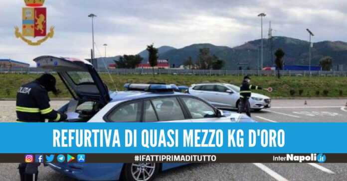 Autostrada oro rubato