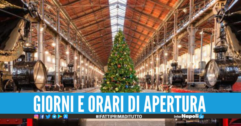 Napoli. Al Museo ferroviario di Pietrarsa i ‘Mercatini di Natale’: casa di Santa Claus, giochi e cibo