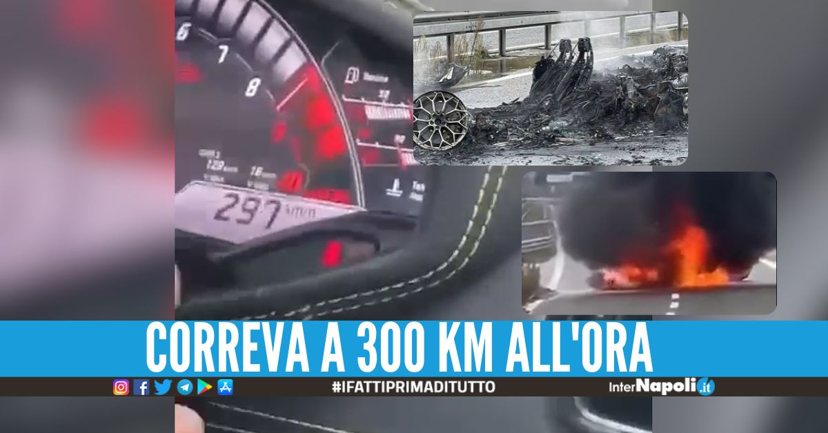 Distrugge la Lamborghini sull'autostrada Napoli-Canosa, il video è virale