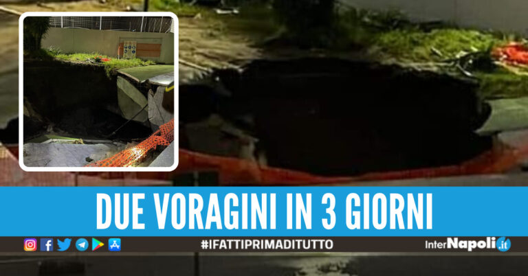 Tragedia sfiorata in provincia di Napoli, si aprono due voragini a 30 metri di distanza