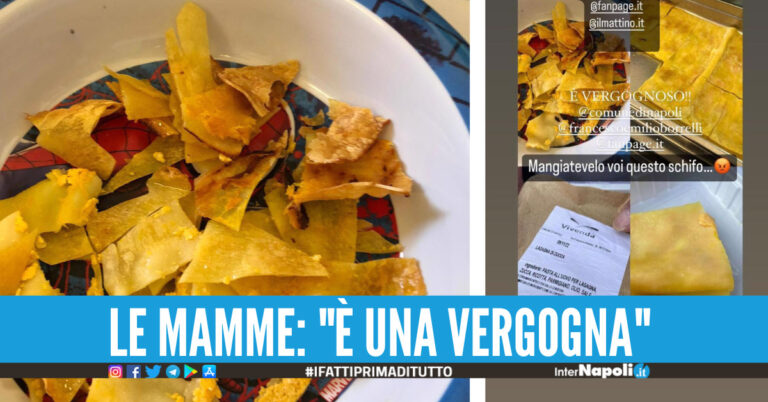 Napoli, la refezione scolastica parte male lasagne crude e mini porzioni ai bimbi