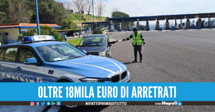 Non pagava il pedaggio sulla Tangenziale di Napoli da ben 15 anni, denunciato dalla Stradale