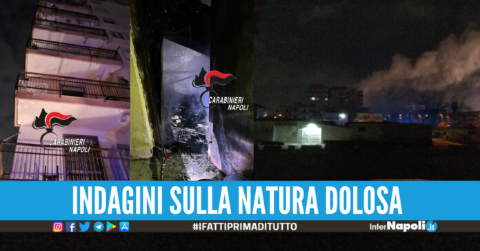 Appartamento in fiamme a Giugliano, carabinieri salvano una donna disabile