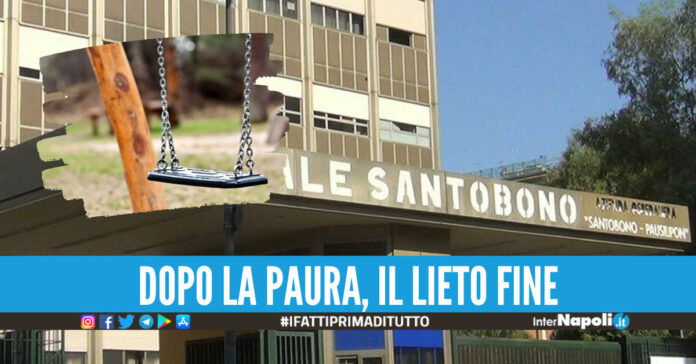 ragazzino cade dall'altalena macerata campania