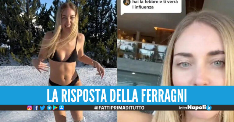 Chiara Ferragni posa in bikini sulla neve: bufera sui social, lei risponde così alle critiche