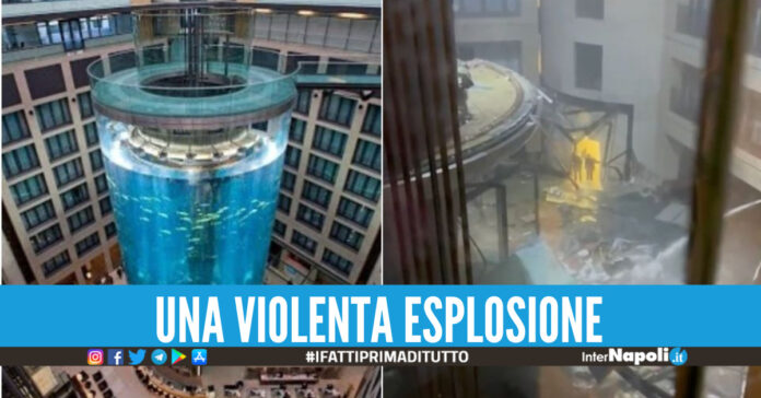 Un acquario di Berlino ha dato origine ad una violenta esplosione