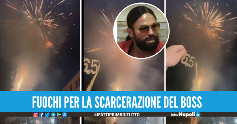 Fuochi d’artificio per la liberazione del boss a Napoli, il figlio pubblica il video su social: “Free ‘o scognato”