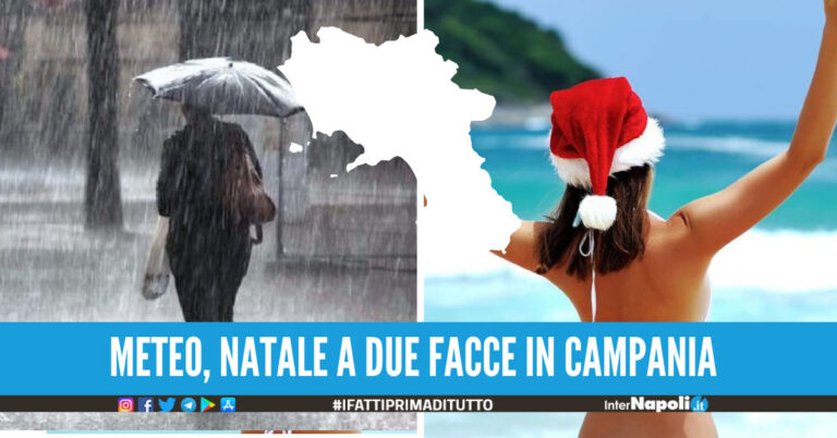 Campania, nuova allerta meteo prima di Natale ma le feste saranno senza pioggia e col caldo