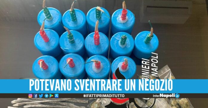 Trovate 13 pericolose bombe artigianali in un parco a Casalnuovo