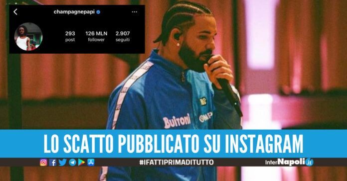 Drake con la felpa vintage del Napoli